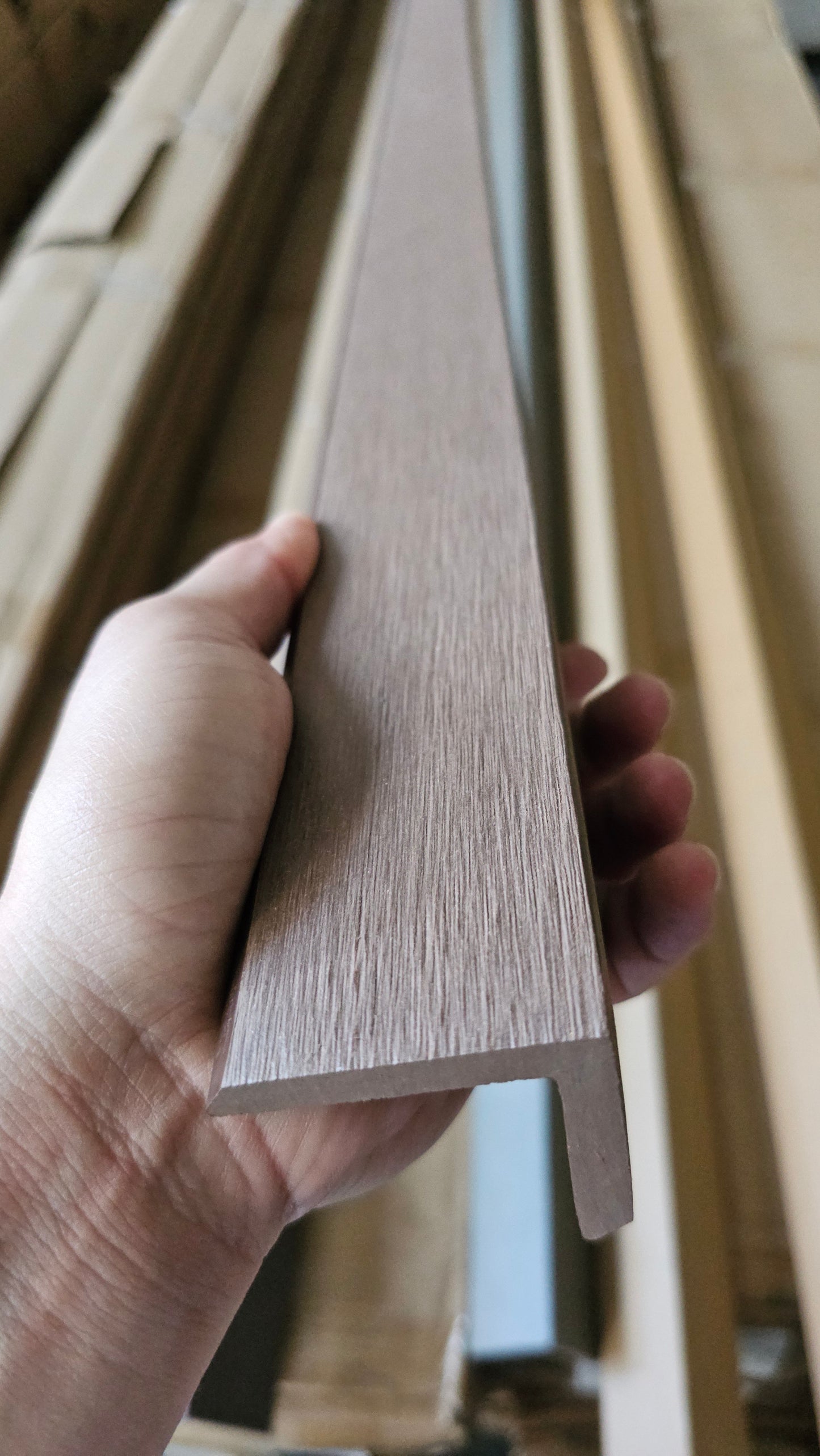 WPC CORNER ANGLE FOR WPC 3D EMBOSSED WALL CLADDING