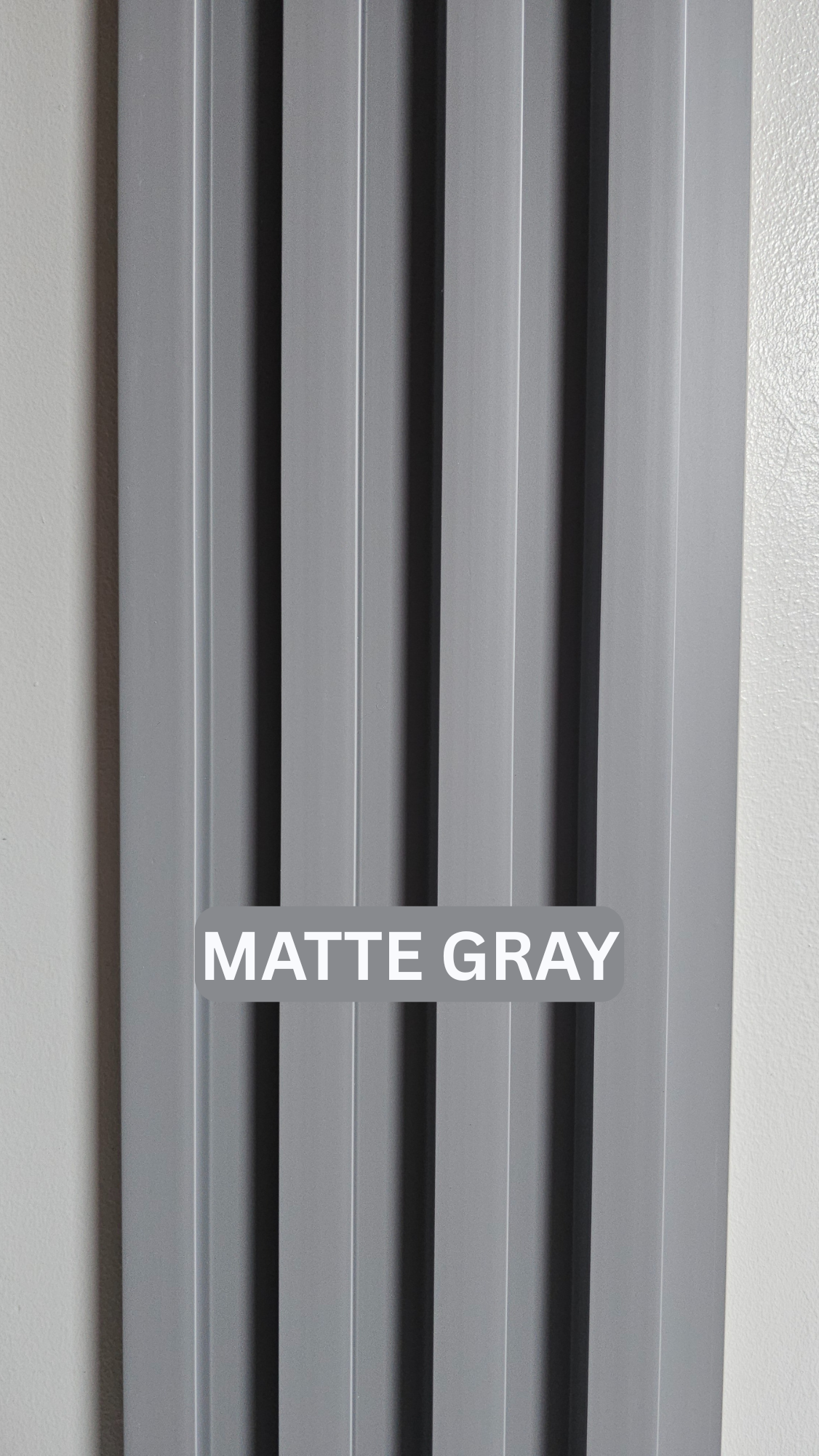WPC Fluted Wall Panel Indoor - MATTE GRAY