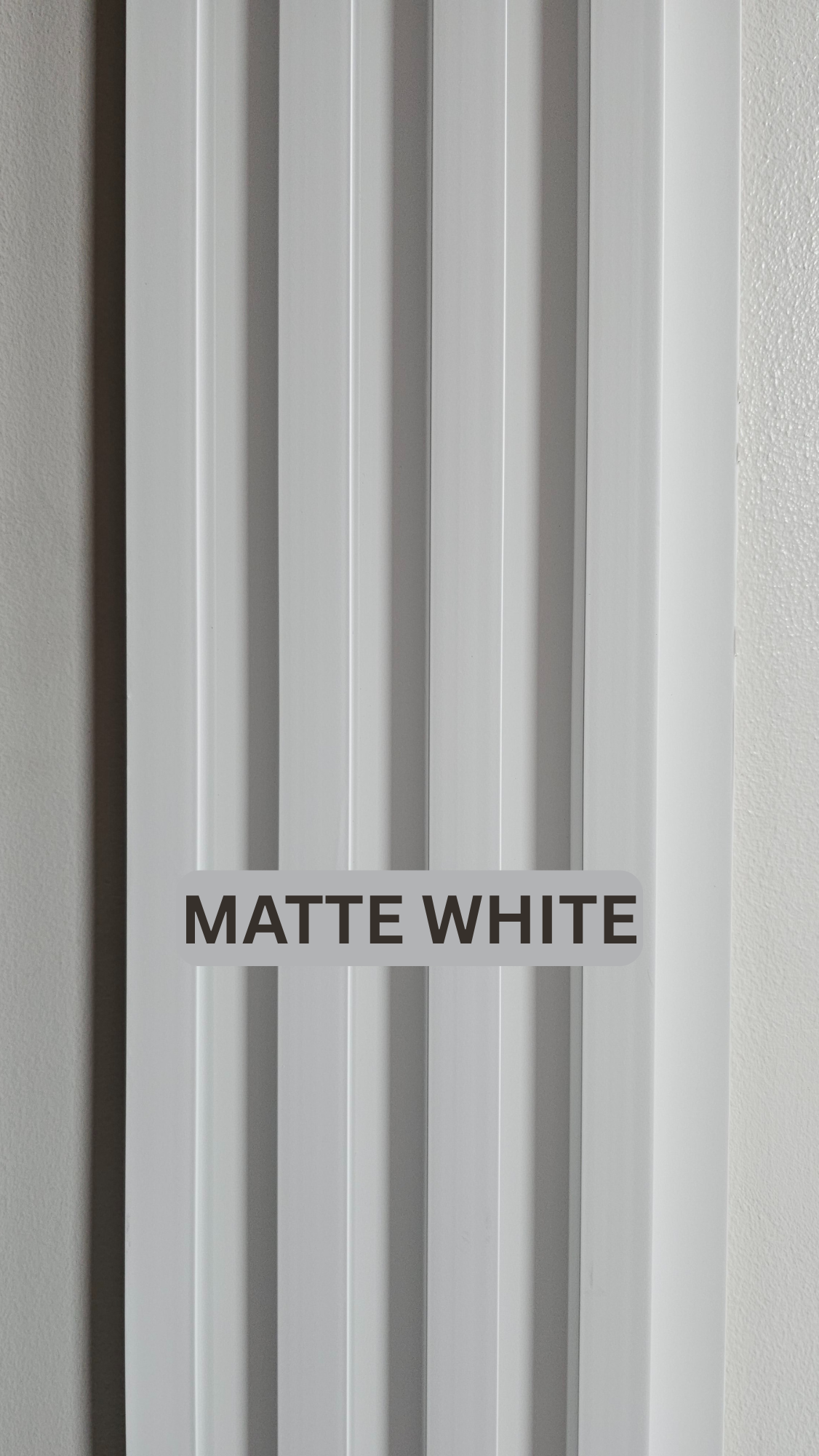 WPC Fluted Wall Panel Indoor - MATTE WHITE